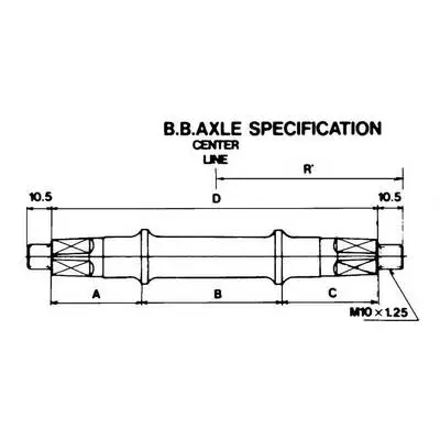 Bicikl OSOVINA SREDNJEG POGONA