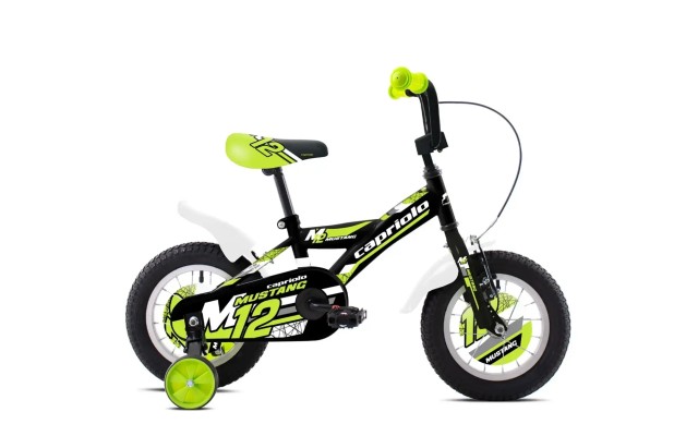 Dečiji bicikl CAPRIOLO MUSTANG 12' CRNO/LIME/12'